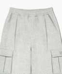 CLASSIC LOGO ONE TUCK CARGO SWEAT PANTS IN LIGHT HEATHER GREY image 14