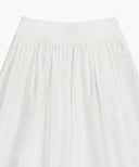 W COTTON WAIST WRINKLE SKIRT IN WHITE image 8