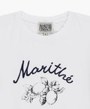 W LEMON GRAPHIC SLIM CROP TEE IN WHITE image 8