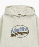 VINTAGE STAMP GRAPHIC HOODIE (BRUSHED) IN OATMEAL image 8