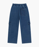 KIDS DOODLE CLASSIC LOGO CARGO SWEAT PANTS IN BLUE image 8