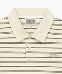STRIPE PIQUE LONG SLEEVE TEE IN IVORY image 8