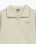 CLASSIC LOGO HALF NECK FLEECE SWEATSHIRT IN IVORY image 8