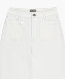 W BOOT-CUT DENIM PANTS IN WHITE image 11