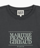 W CLASSIC LOGO CROP TEE IN CHARCOAL GREY image 8
