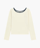 W SLEEVELESS LAYERED LONG SLEEVE TEE IN IVORY image 8
