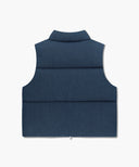CLASSIC LOGO DENIM DOWN VEST IN DARK BLUE image 8
