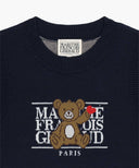 KIDS BEAR CLASSIC LOGO KNIT VEST IN NAVY image 8