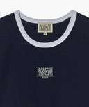 W CLASSIC LOGO RINGER TEE IN NAVY image 8