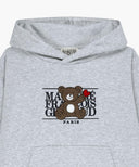 KIDS BEAR CLASSIC LOGO HOODIE IN HEATHER GREY image 8