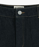 W DENIM PLEATED MIDI SKIRT IN INDIGO image 11