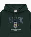 CREST CRACK LOGO OVERSIZED HOODIE IN DARK GREEN image 8