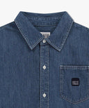 LOGO DENIM SHIRT IN BLUE image 8
