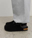 SUEDE STRAP CLOGS IN BLACK image 10