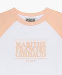 KIDS CLASSIC LOGO OVERSIZED RAGLAN TEE IN CORAL PINK