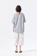MTK 16 GRAFFITI LOGO ASYMMETRIC TOP IN GRAY image 9