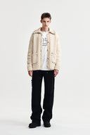 HANDMADE COLLAR KNIT CARDIGAN FOR MEN IN BUTTER image 18