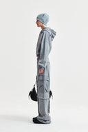 PIGMENT DYED CARGO PANTS FOR WOMEN IN LIGHT GRAY image 7