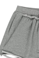 DISTRESSED TERRY SKORT SHORTS IN GRAY image 16