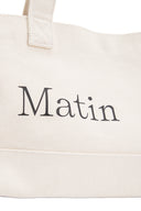 MATIN LOGO CANVAS WIDE SHOULDER BAG IN IVORY image 8