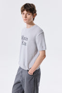 HALF SLEEVE LOGO PULLOVER FOR MEN IN LIGHT GRAY image 11