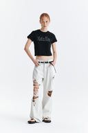 PATTERN ARTWORK LOGO CROP TOP IN BLACK image 19