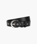 W EYELET BUCKLE BELT IN BLACK image 8