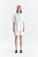 EMBROIDERY SMALL LOGO OVERSIZE TOP IN WHITE image 16