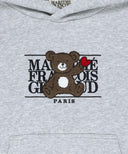 KIDS BEAR CLASSIC LOGO HOODIE IN HEATHER GREY image 9