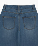 W SUMMER SEMI WIDE DENIM PANTS IN BLUE image 9