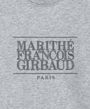 W CLASSIC LOGO CROP SWEATSHIRT IN HEATHER GREY image 9