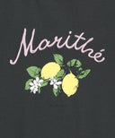 W LEMON GRAPHIC SLIM CROP TEE IN CHARCOAL GREY image 13