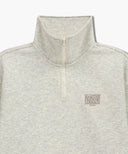 CLASSIC LOGO HALF ZIPUP SWEATSHIRT IN OATMEAL image 15