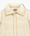 W WIDE COLLAR DOWN JACKET IN CREAM image 9