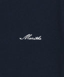 W SMALL LETTERING SLIM CROP TEE IN NAVY image 9