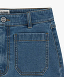 W BOOT-CUT DENIM PANTS IN BLUE image 9