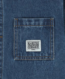 KIDS LETTERING LOGO DENIM JACKET IN BLUE