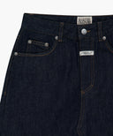 W A-LINE DENIM MIDI SKIRT IN DARK BLUE image 11