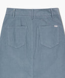 W CLASSIC CORDUROY MIDI SKIRT IN SKY BLUE image 9