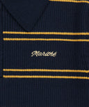 W STRIPE HALF ZIP UP SLIM KNIT IN NAVY image 9