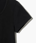 W BASIC CROP TEE IN BLACK image 9