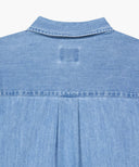 UNI BASIC DENIM SHIRT IN LIGHT BLUE image 12