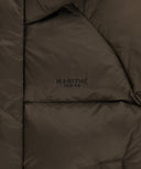 W REGULAR LOGO HOODED CROP DOWN JACKET IN BROWN image 9