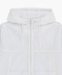HOODED PACKABLE NYLON JACKET IN WHITE image 9
