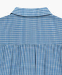 W PATTERN SHEER SHIRT IN BLUE image 15