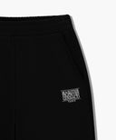 W EMBROIDERY CLASSIC LOGO SWEAT PANTS IN BLACK