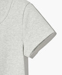 W BASIC CROP TEE IN LIGHT HEATHER GREY image 9