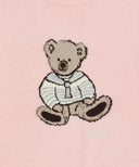 W DOODLE BEAR HALF KNIT PULLOVER IN LIGHT PINK image 9