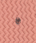 KIDS W POINTELLE KNIT CARDIGAN IN CORAL PINK image 9