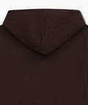 W SMALL CLASSIC LOGO CROP HOODIE IN BROWN